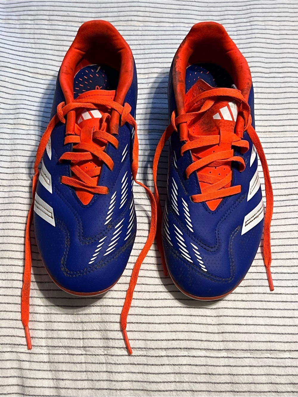 adidas Kids Blue & Orange Lace-Up Sneakers